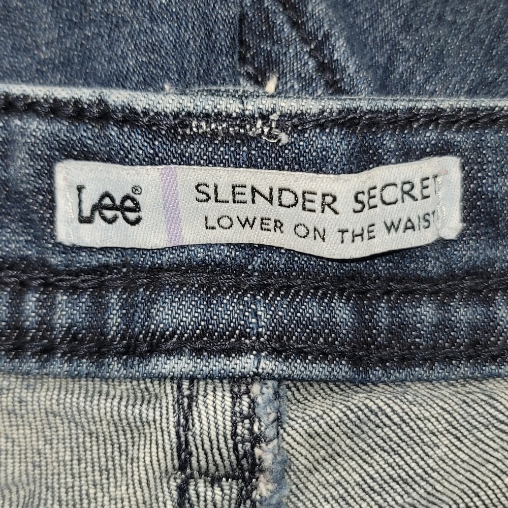 Lee Slender Secret Boot Cut Jeans 16‎ Short Embellished Rock Alternative Grunge - Picture 7 of 9